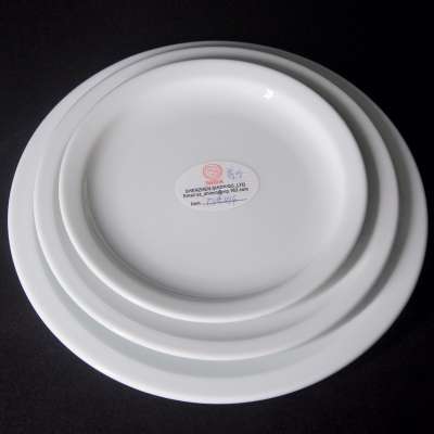 Greece Style!  stocks Hotel Porcelain 6.25" narrow edge cheap porcelain plate in white